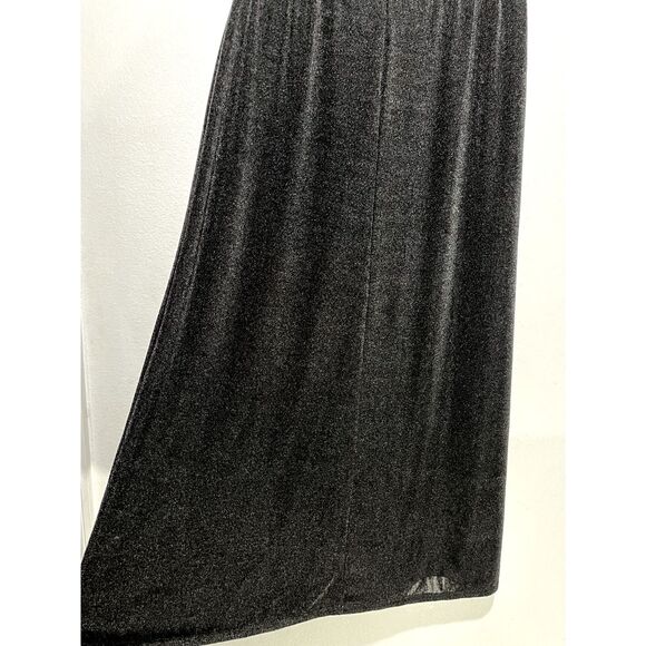 Kathia Lea slinky maxi skirt VTG pull on non runcke traveler black comfy women M - Picture 4 of 5